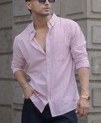 Red Stripe Shirt 100% Cotton