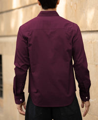 Wine Oxford Shirt 100% Cotton