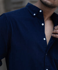 Navy Corduroy Shirt 100% Cotton