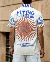 Multicolour Washed Printed Shirt 100% Cotton