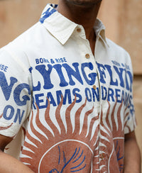 Multicolour Washed Printed Shirt 100% Cotton