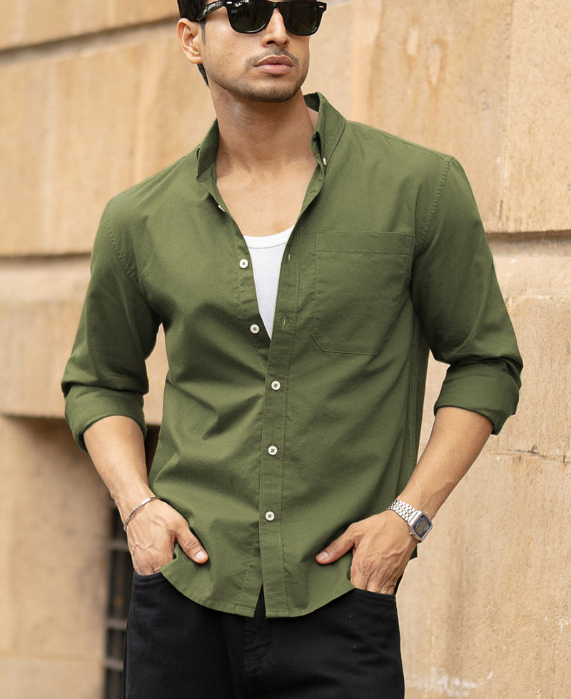 Green Lightweight Shirt 100% Cotton