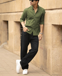 Green Lightweight Shirt 100% Cotton