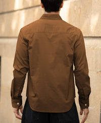 Toffee Brown Lightweight Oxford Shirt 100% Cotton