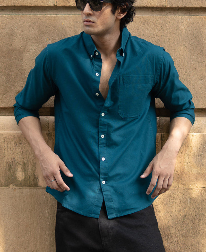 Teal Lightweight Oxford Shirt 100% Cotton