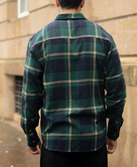 Green Button Down Checks Shirt