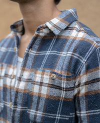 Multi Colour Checks Shirt With Pockets 100% Cotton