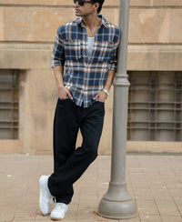 Multi Colour Checks Shirt With Pockets 100% Cotton