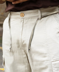 Light Beige Cotton Cargo Pant