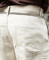 Light Beige Cotton Cargo Pant