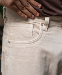 Cream Baggy Fit Jeans