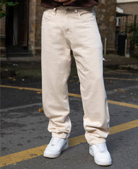 Cream Baggy Fit Jeans