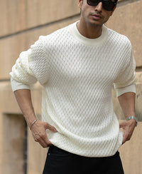 Off White Knitted T-Shirt