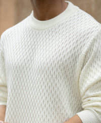 Off White Knitted T-Shirt