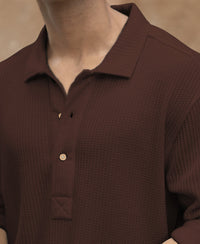 Coffee Structured Knit Cord Set