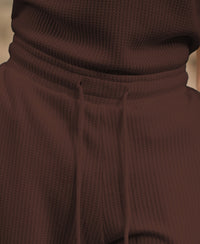 Coffee Structured Knit Cord Set