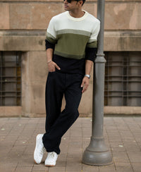 Multicolour Striped Knit T-Shirt