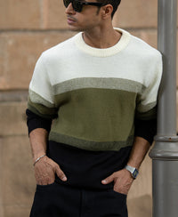 Multicolour Striped Knit T-Shirt