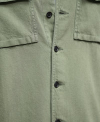 Olive Denim Overshirt 100% Cotton