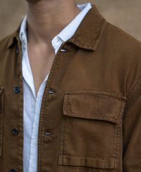 Dark Brown Denim Overshirt 100% Cotton
