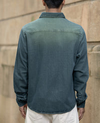 Tinted Blue Denim Overshirt 100% Cotton