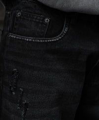 Black Distress Baggy Jeans