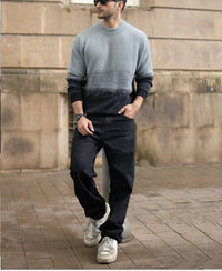 Grey Ombre Jacquard T-Shirt