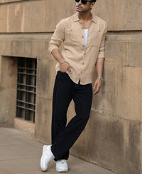 Beige Structure Shirt