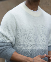 Grey Ombre Fuzzy T-Shirt