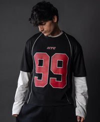 Black Graphic Varsity T-Shirt