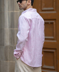 Pink Printed Stripe Shirt 100% Cotton