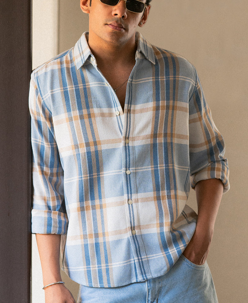 Multi Color Structured Checks Shirt