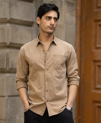 Tan Washed Cotton Shirt