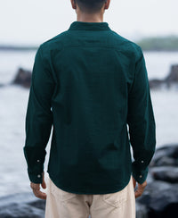 Dark Teal Corduroy Buttondown Shirt 100% Cotton