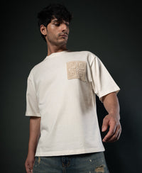 Off White Crochet Patch T-Shirt 100% Cotton
