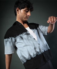 Black Tie-Dye Boxy Shirt 100% Cotton