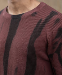 Brown Flat Knit T-Shirt 100% Cotton