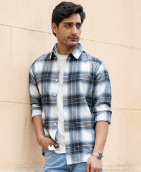 Black Lighweight Checks Shirt
