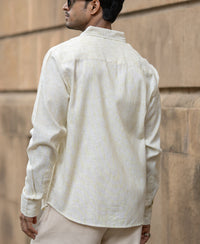 Pale Yellow Slub Stripe Shirt