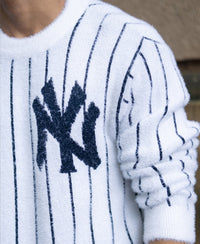 White Striped Fuzzy T-Shirt