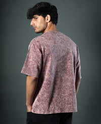 Brown Washed Graphic T-Shirt 100% Cotton