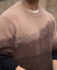 Brown Ombre Jacquard T-Shirt