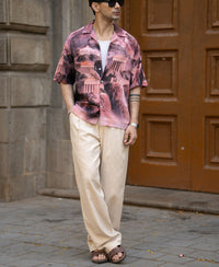 Roman Architecture Print Shirt 100% Cotton