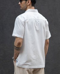 Off White Embroidered Shirt 100% Cotton