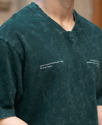 T-Shirt Oversize Fit Half Sleeve V Neck 100% Cotton