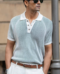 Black & White Knit T-Shirt 100% Cotton
