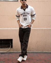 Grey Melange Printed T-Shirt