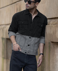 Black Ombre Denim Jacket 100% Cotton