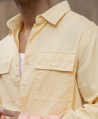 Yellow Ombre Structured Shirt 100% Cotton
