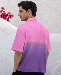 Lavender Structured Ombre Polo T-Shirt